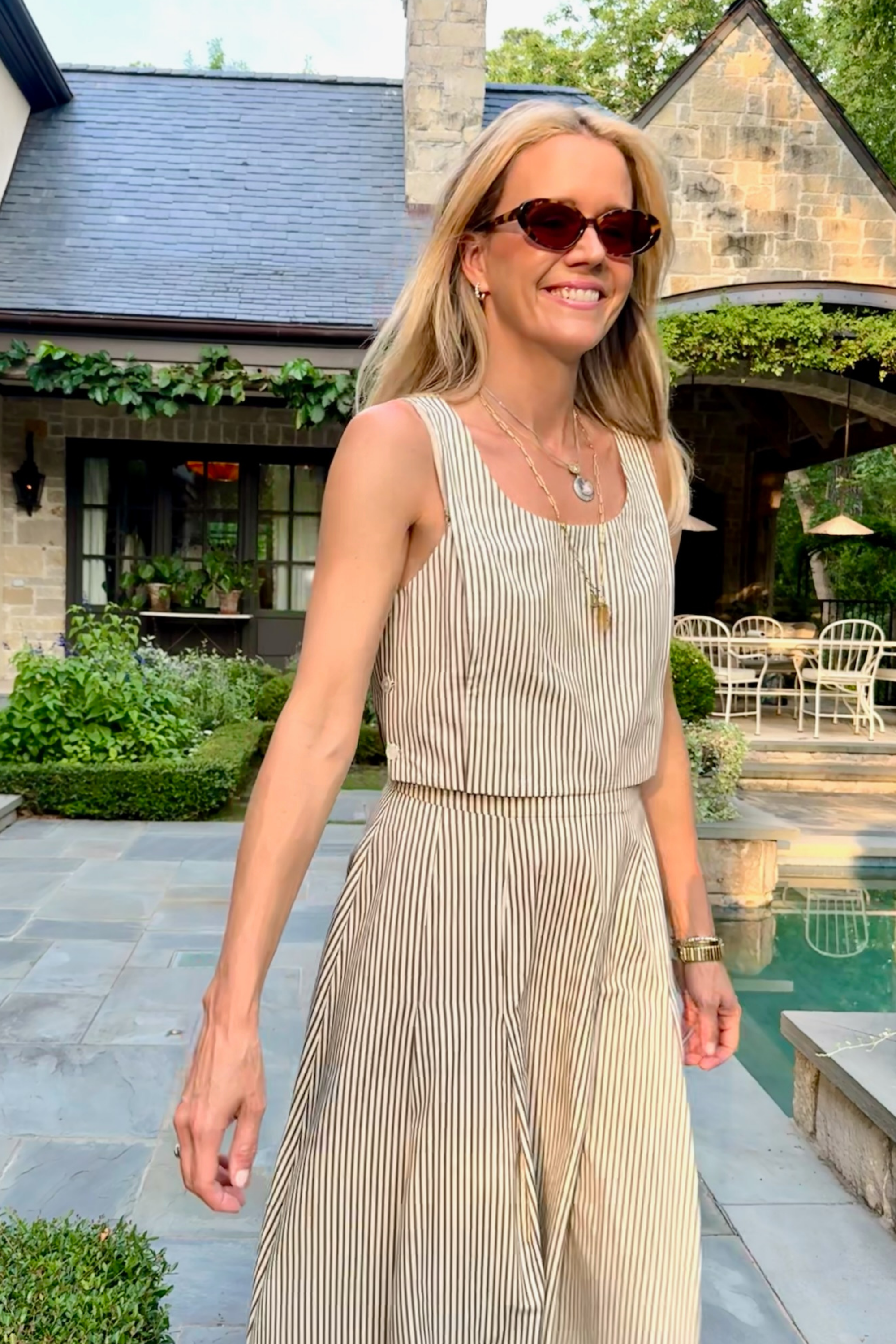 MASON'S DAUGHTER | Sophia Top, Brown & Ivory Dobby Striped