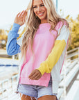 Harper Side Slits Crewneck Sweatshirt