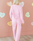 Valentine Chenille Heart Top and Pants Set