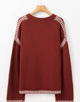 Presley Contrast Crew Neck Sweater