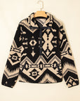 Western Aztec Fleece Half Zip Sweatshirt