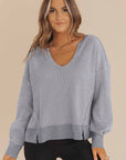 Octavia Drop Shoulder Solid Sweatshirt