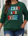 Merry And Bright Cable Knit Sweatshirt