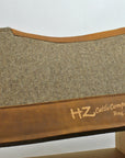 Chocolate Grey 100% Pressed Wool Saddle Pad with Brown Stitching