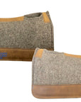 Chocolate Grey 100% Pressed Wool with Blue Stitching