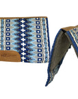 Spine Relief Contour Blanket Woven Blanket Saddle Pad with 100% Pressed Wool Bottom