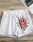 pink drip smile Print Women's Casual Shorts