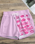 Kisses cowboys & martinis All-Over Print Women's Casual Shorts