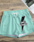 Howdy bitches turquoise Print Women's Casual Shorts