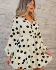 Kataleya Polka Dot Puff Sleeve Mini Dress