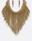 The Azure Shell Tip Wooden Necklace