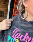 Big Sterling Silver Pearls Hoops with pink Conch