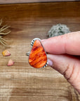 Ring - Size 7 -Red Spiny & Sterling Silver