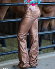 SIGNATURE TROUSERS - BRONZE METALLIC