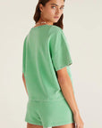 Patchwork V-Neck Tee and Shorts Set