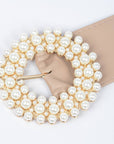 Pearl Round Buckle Plus Size Belt