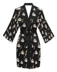 Cowgirl Hat Lightning Bolt Women's Lounge Kimono Robe