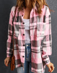 Plaid Patch Pocket Buttoned Shirt