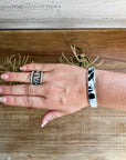 White Buffalo Cuff – Sterling Silver – SF Stamp by Steve Francisco