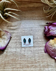 Mini Inlay Earrings – Kingman Turquoise – Sterling Silver – Zuni Made