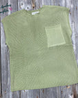 Olive Cap-Sleeved Sweater