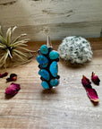 Long Ring- adjustable- Kingman turquoise ring and sterling silver