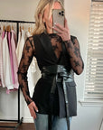 The Raelyn Lace Top in Black