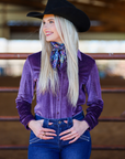 LAVENDER VELVET SPARKLE PERFORMANCE RODEO SHIRT