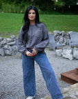 Kairi Exposed Seam Waffle Knit Top