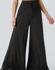 Freya Ruffled Wide Leg Pants with Pockets