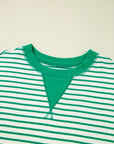 Stripe Patchwork Long Sleeve Top
