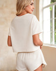 Cropped Tee and Ruffle High Waist Skort Set