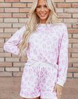 Malani Leopard Pullover and Shorts Set