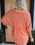 Mylah Corded Half Sleeve Button Up Loose Shirt
