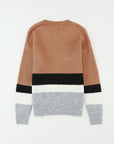 Elizabeth Striped Ribbed Knit Sweater