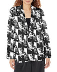 Black White Cowboy Women's Western Blazer
