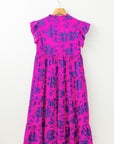 Regina Floral Tiered Frilled Trim Dress