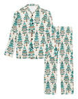 Turquoise Christmas Trees Men's Western Pajamas