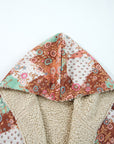 Floral Sherpa Lined Hooded Jacket