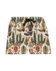 Women's Cream Cactus Boots Beach Board Shorts
