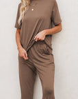 Solid Top and Pants Set