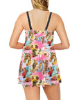 Vintage Cowgirl Swim Dress & Shorts Set