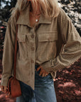 Textured Button-Up Chest Pocket Shacket