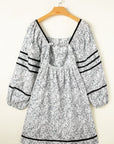 Nicole Floral Square Neck Dress