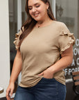 Paulina Ruffled Short Sleeve Plus Size Top