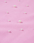 Lilah Pearl Detail Ribbed Crew Neck Sweatshirt