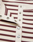 Stripe Long Sleeve Henley Top