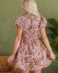 Florence Floral Puff Sleeve Mini Dress
