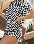 Checker T-Shirt and Skort Set