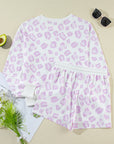 Malani Leopard Pullover and Shorts Set